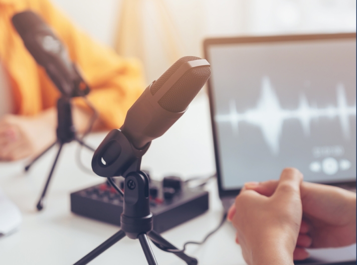 Micro pour enregistrement d'un podcast